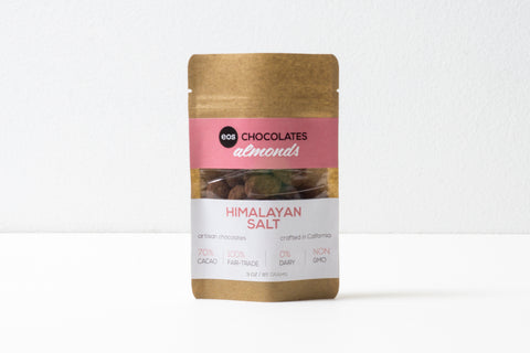 Chocolate Covered Almonds with Himalayan Salt