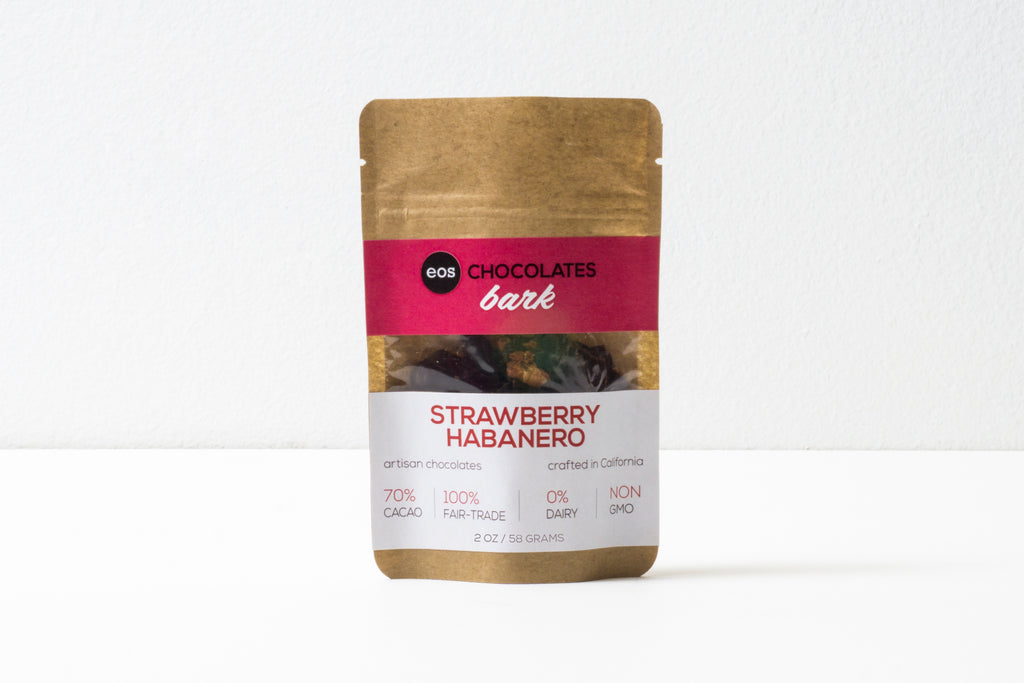 Dark Chocolate Strawberry - Habanero Bark - Eos Chocolates